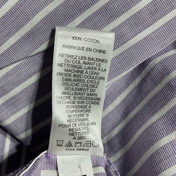 Express Purple Stripe Modern Fit XL Dress Shirt - Picture 8 of 8